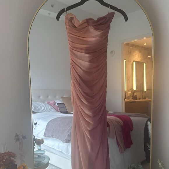 Zara pink and orange midi dress size xs - Picture 2 of 2